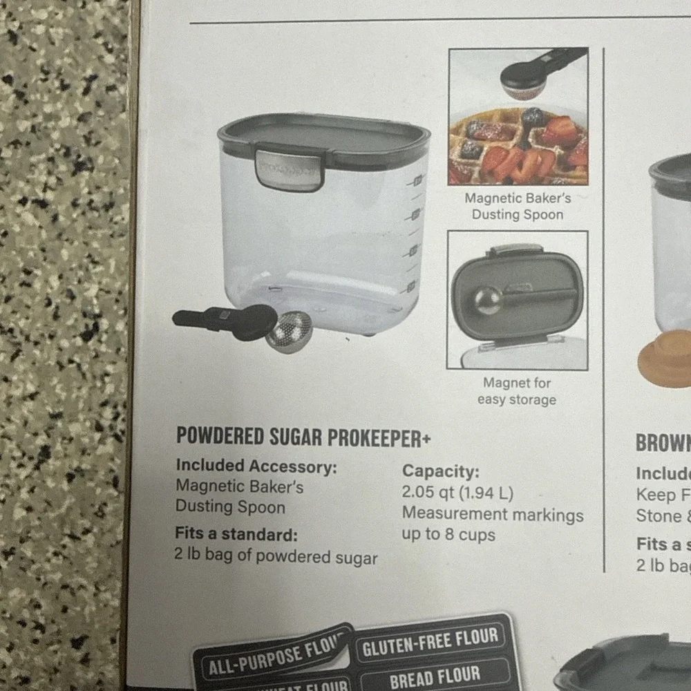 Prepworks ProKeeper Plus Professional 9pc Baking Storage Set Black Airtight NEW